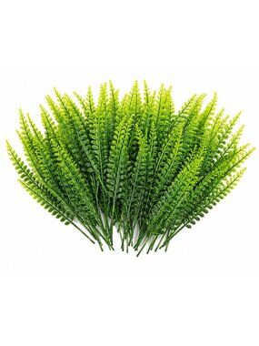 Boston Fern Leaves Artificial Green Plastic 6 Inch